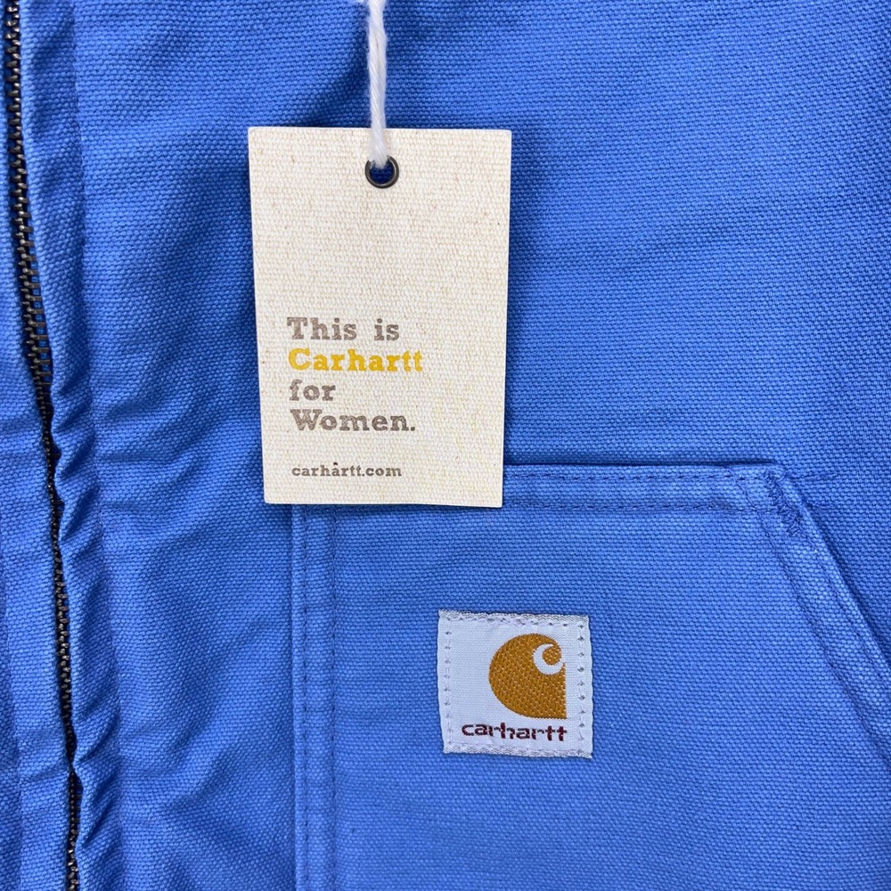 Carhartt‎ Jacket Sherpa Lined Womens Medium WJ022 FHB French Blue NWT - Picture 5 of 16